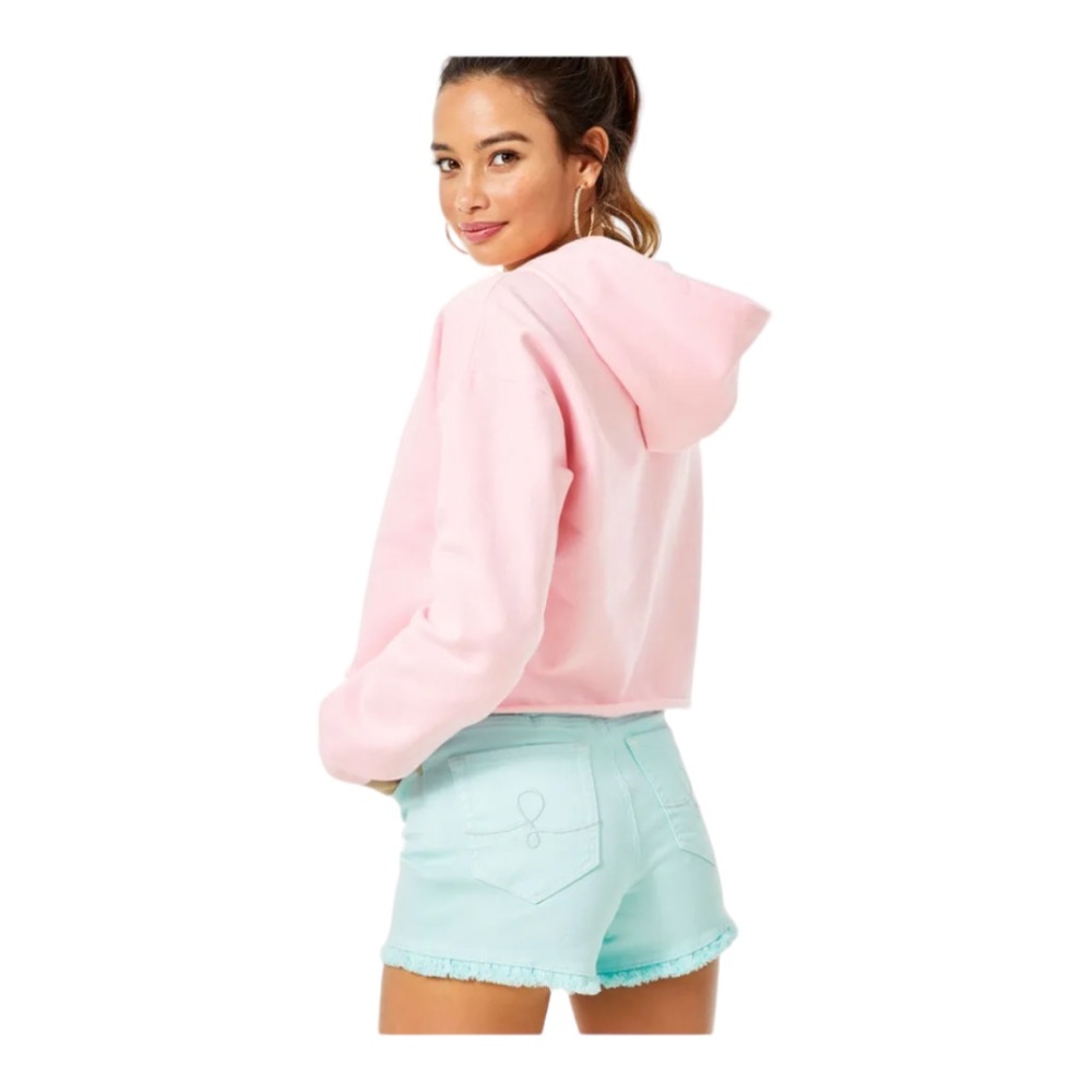 Lilly Pulitzer 3.5” South Ocean High Rise Frayed Denim Shorts Size 12